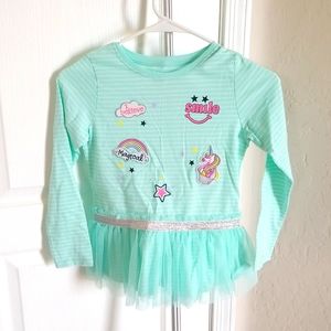 NWOT Girls Striped Embellished Longsleeve Shirt (size 7)